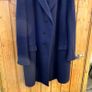 Mens Vintage Crombie Wool Overcoat Navy Concord by Willerby Sweden L -XL Image 10