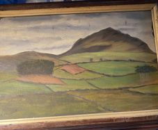 Original painting mid century landscape  of Dear Skryne  Co Meath by G R Campbell