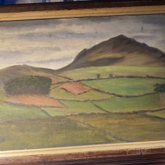 Original painting mid century landscape  of Dear Skryne  Co Meath by G R Campbell