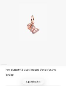 Pandora butterfly rose gold charm