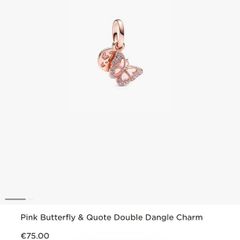 Pandora butterfly rose gold charm