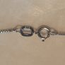 Three diamond pendant and 9ct white gold chain, D18 free reg post Image 5