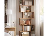 Freestanding bookcase with 6 levels Standing Shelf for Presentation S-style design