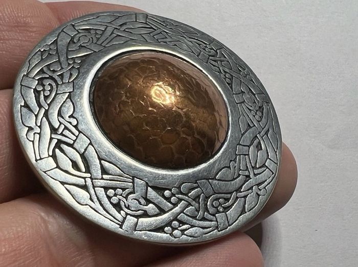 Celtic Brooch TREE OF LIFE Pewter Copper Traditionally Hand Crafted
