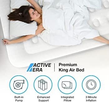 Premium King Size Air Bed with a Built-in Electric Pump and Pillow (FREE SHIPPING)