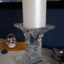 Galway Crystal -  Heavy Pillar candle holder Image 2
