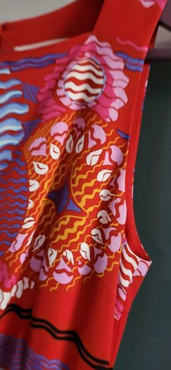 Peter Pilotto Red Abstract Dress Sz 10uk - Rrp 525 (new)