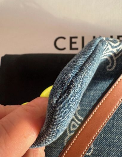 Celine pouch with leather strap