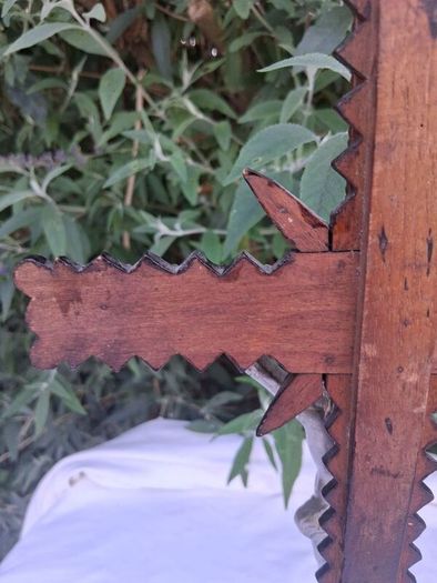 Art Nouveau Tramp Art Crucifix(Possibly WW1)