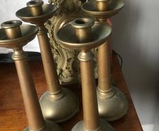 antique brass candle sticks