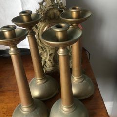 antique brass candle sticks