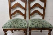 Pair of ladder back style dining chairs