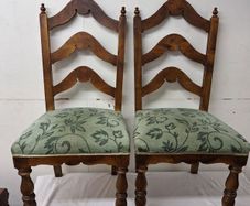 Pair of ladder back style dining chairs