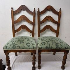 Pair of ladder back style dining chairs