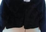 Navy Faux fur bolero jacket.