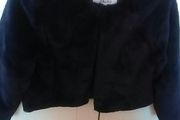 Navy Faux fur bolero jacket.