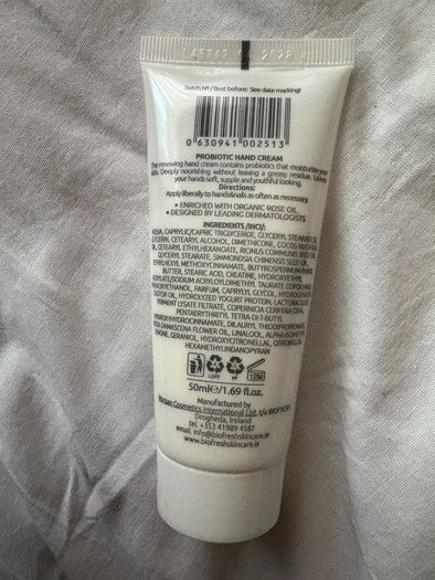 biofresh sensitive probiotic hand cream