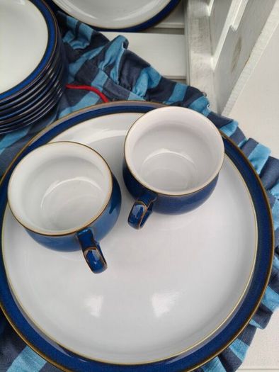 28 piece Denby Imperial Blue Dinnerware