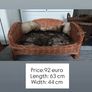 cat bed, dog bed, wicker basket with sheepskin rug included Image 3