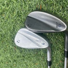 Taylormade 52 and 56 Wedges, Stiff Flex, Milled Grind Raw Faces.