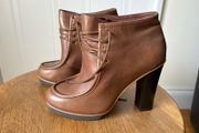 Creeks Brown leather ankle boots with heels 36/3