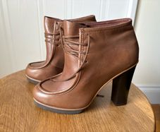 Creeks Brown leather ankle boots with heels 36/3