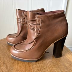 Creeks Brown leather ankle boots with heels 36/3