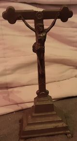 militaria antique/ vintage pectoral crucifix, damaged