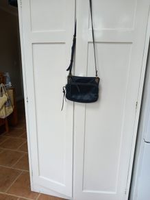 Fossil Black Leather Cross Body Bag