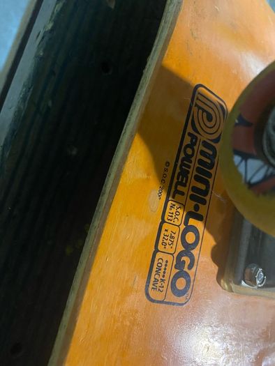Skateboard Powell Mini Logo, spitfire wheels, slide trucks