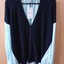 Reiss - Addison Cardigan - Wool Blend - Navy Light Blue - UK 8 - BNWT RRP 160 Image 7