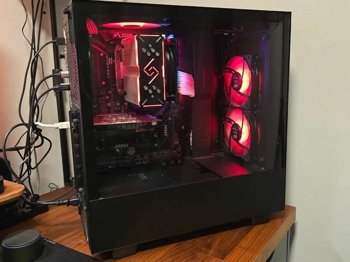 Custom Built NZXT Desktop RGB Gaming PC - Windows 10, Amd Ryzen 5, 32GB RAM, 1.5TB SSD, ATI Radeon 4GB Rx550