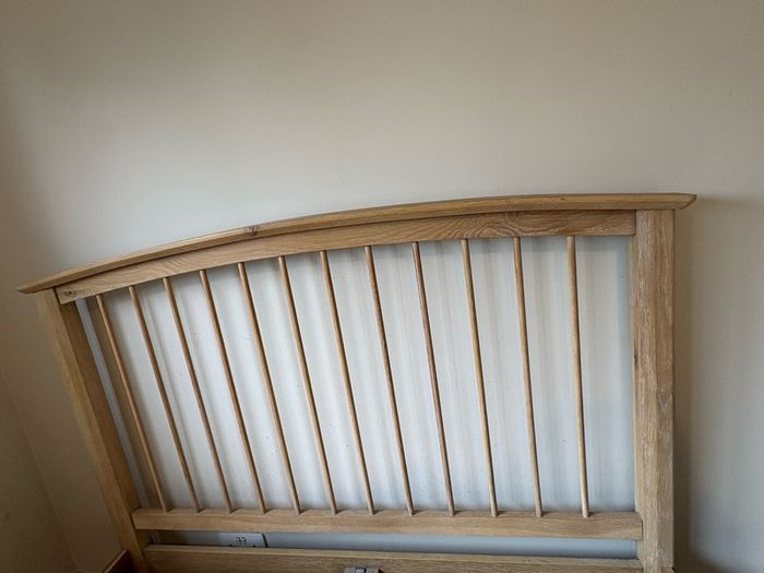 solid oak bed frame