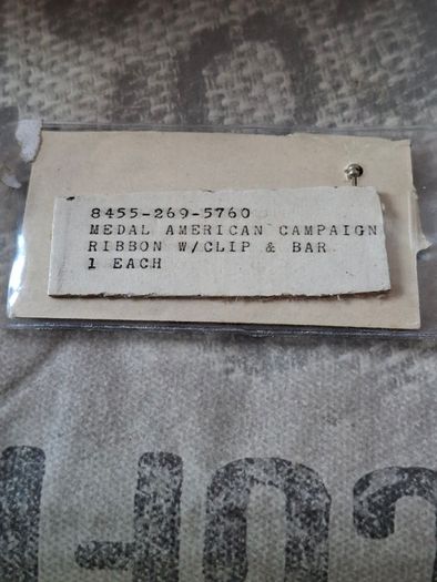 United States American Campaign Medal awarded for service during World War II between 1941 and 1945.