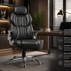 Office chair, ergonomic swivel chair, with folding armrests