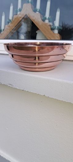 old copper  plant  pot