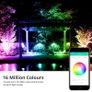 RGB Flood Light, Bluetooth Mesh and APP Control LED Floodlight with UK Plug, Color Changing Garden Light with Dimmer and Memory Function, IP65 Waterproof, Remote Not Included [Energy Class A+] Image 4