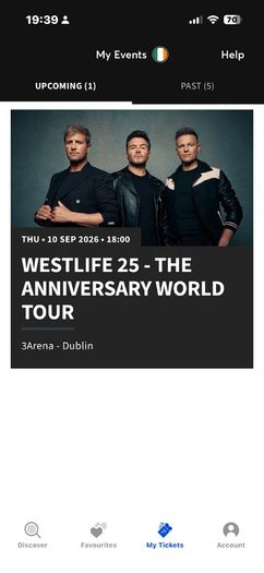 Westlife tickets in 3 arena