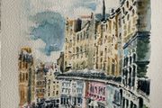 Watercolour - Edinburgh Streetlife