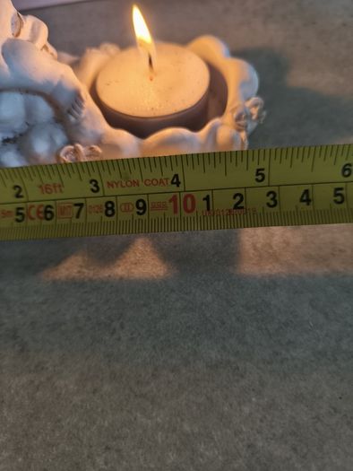 Set Of  2  Cupid Candle Night Lite Holders