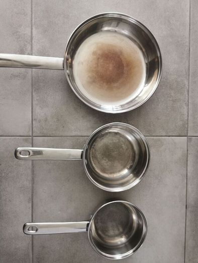 3-Piece Stainless Steel Pot & Pan Set with Lids