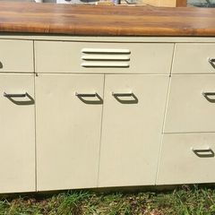 Retro Metal Kitchen Cabinet