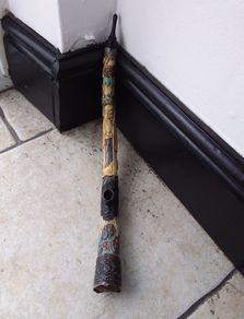 Highly Ornate Hand Carved Antique Asian Opium Pipe