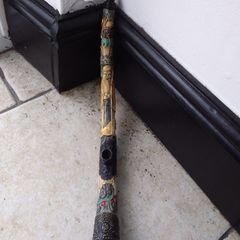 Highly Ornate Hand Carved Antique Asian Opium Pipe