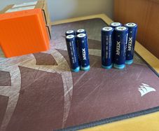 Four 18650 and 21700 Xtar button top batteries