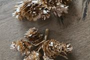 Two artificial mini pinecone picks