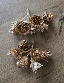 Two artificial mini pinecone picks