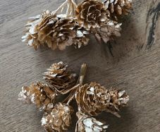 Two artificial mini pinecone picks