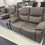 Cream & Grey Chloe 3+2 Seater Micro Fabric Recliner Sofas Image 6