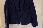 Jacket embroidery anglaise navy